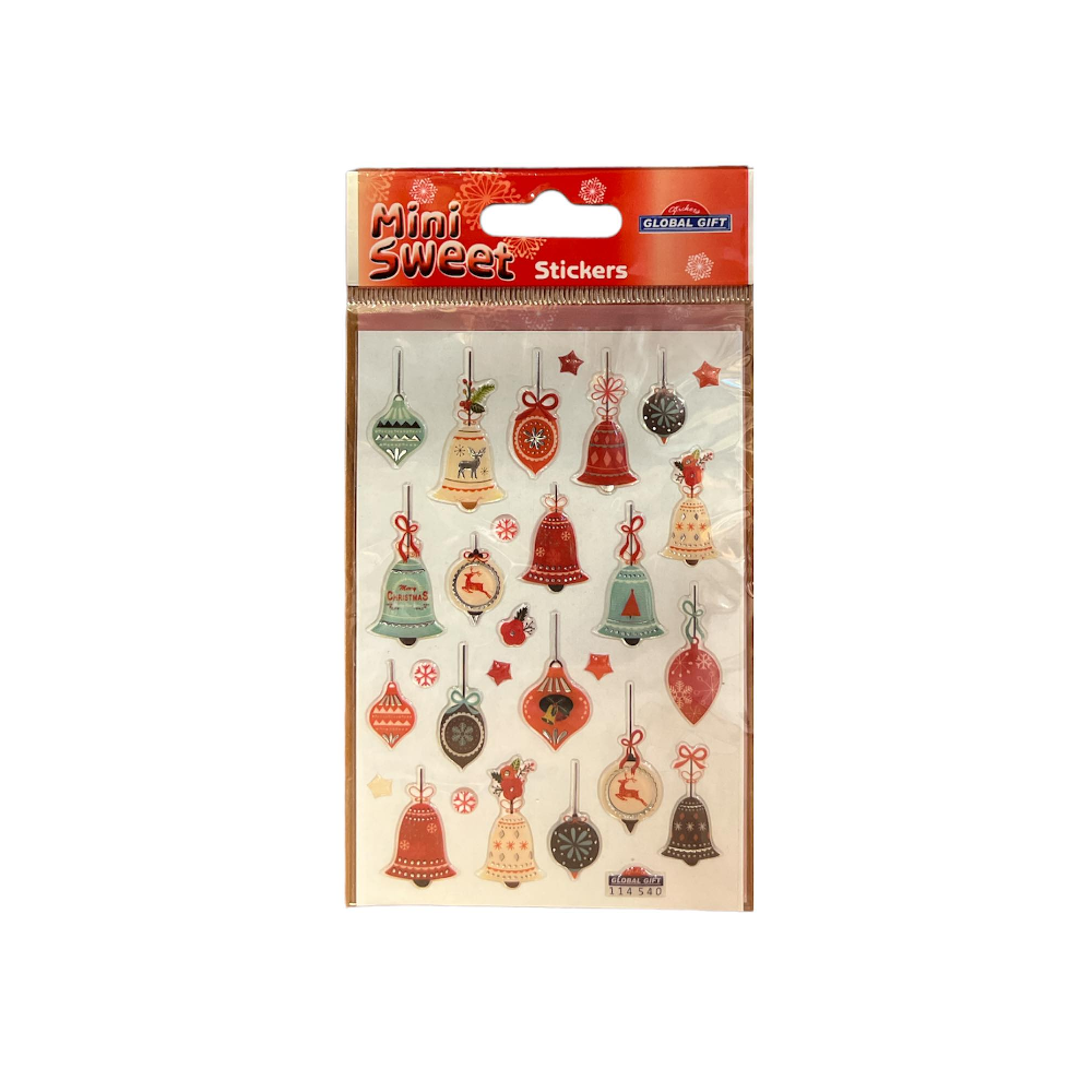 Global Gift - Αυτοκολλητάκια Mini Sweet, Christmas Bells 114540