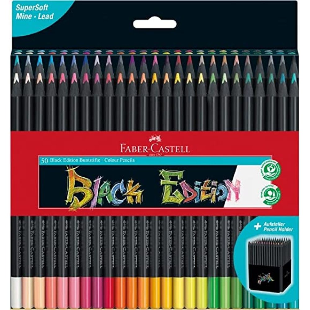 Faber Castell - Ξυλομπογιές Black Edition 50 Τμχ 116450