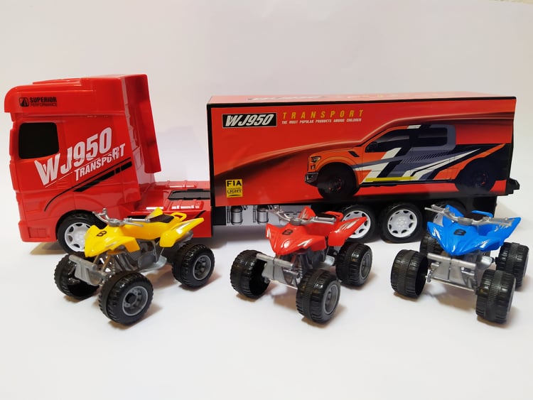 Luna – Transporter Mega Truck – Νταλίκα Friction Police 2 Cars 1:30 621601