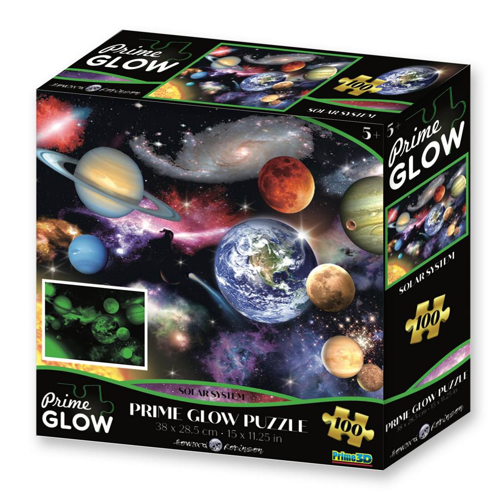 Prime 3D - Glow Puzzle, Solar System 100 Pcs 12513