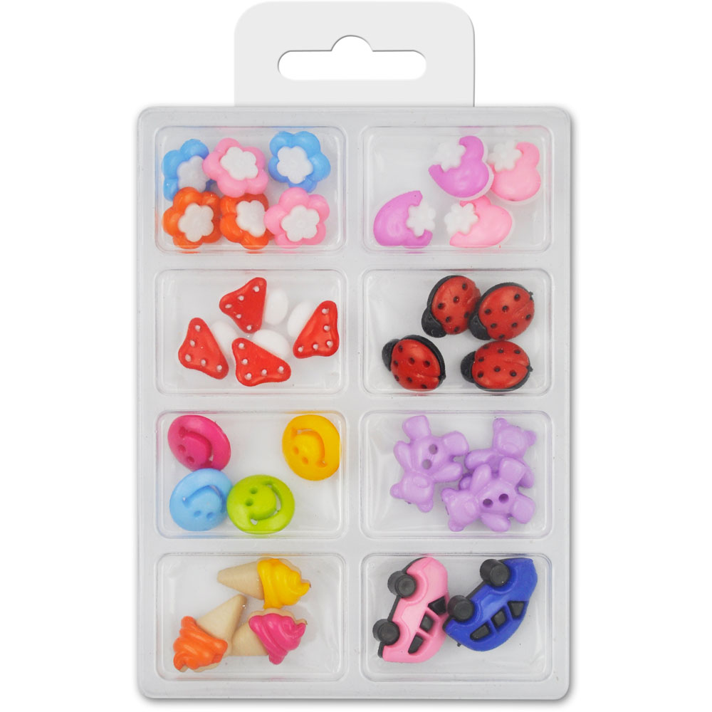 Meyco - Πλαστικά Κουμπιά, Χρωματιστά Σετ 30 Τεμαχίων 132-82