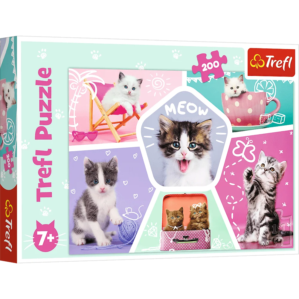 Trefl - Puzzle, Feline Pranks 200 Pcs 13247