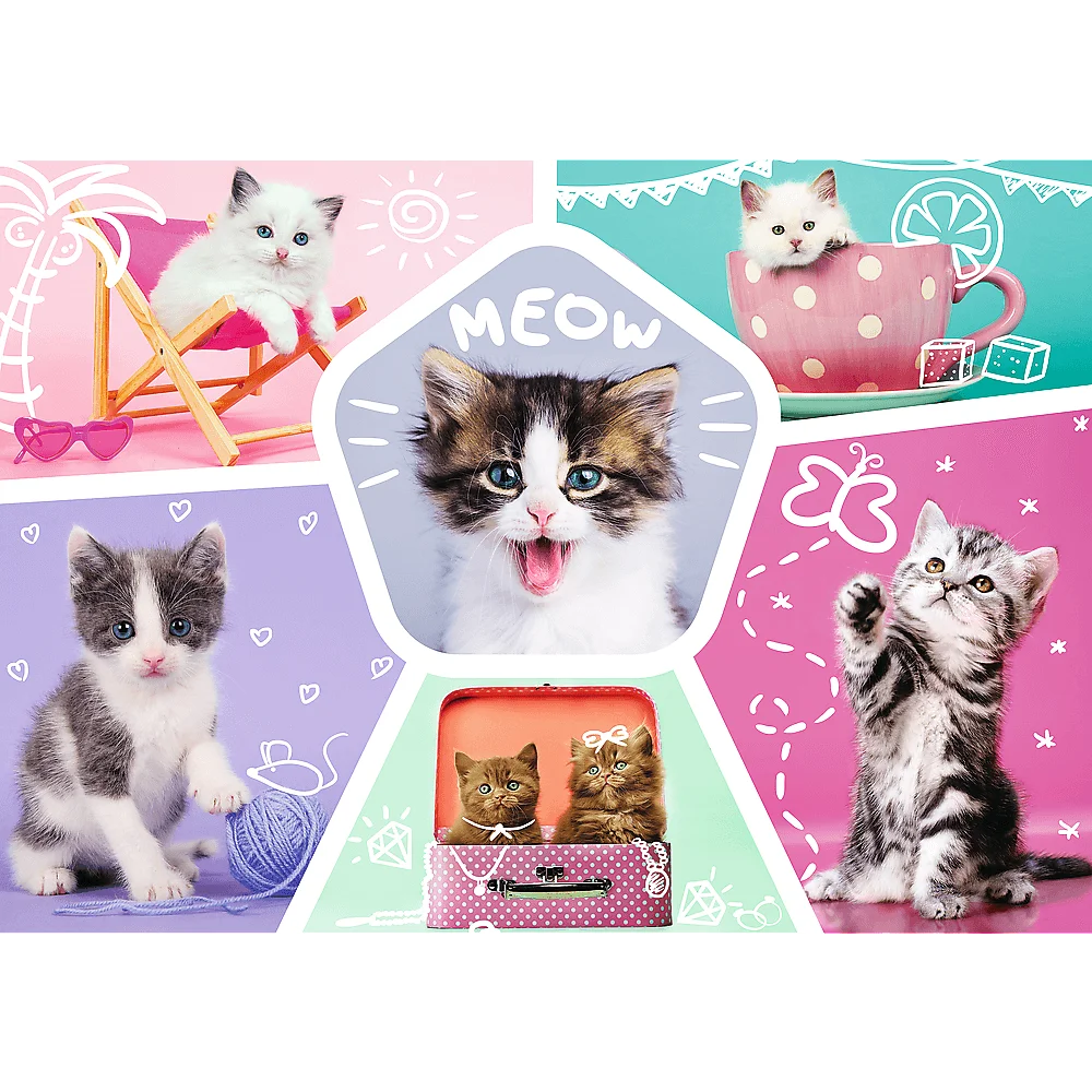 Trefl - Puzzle, Feline Pranks 200 Pcs 13247