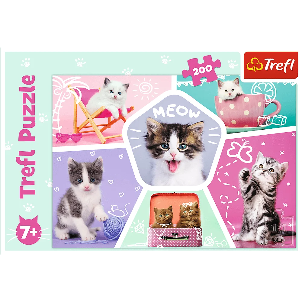 Trefl - Puzzle, Feline Pranks 200 Pcs 13247