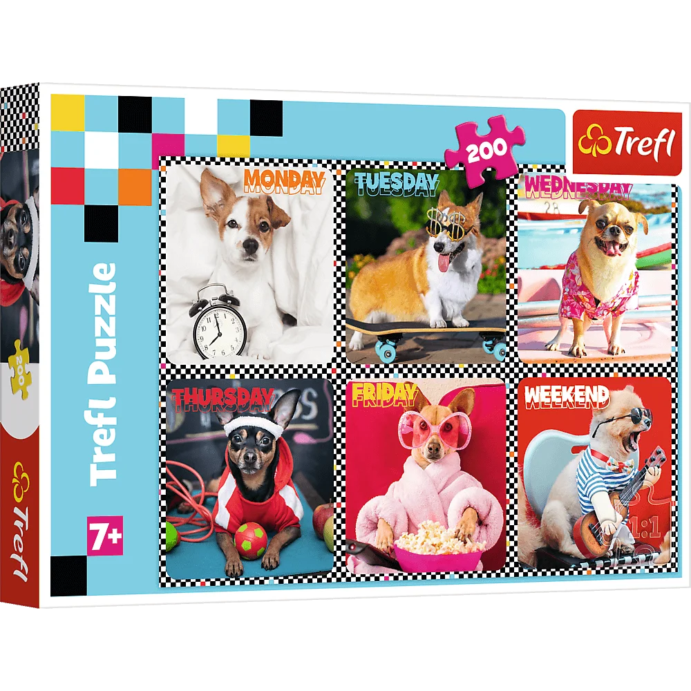 Trefl - Puzzle, Happy Dogs 200 Pcs 13279