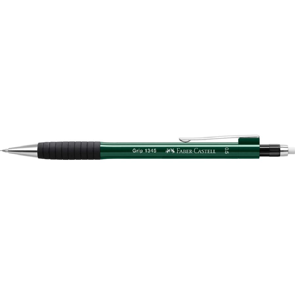 Faber Castell - Μηχανικό Μολύβι Grip 1345 Με Γόμα, 0.5mm Green 134563