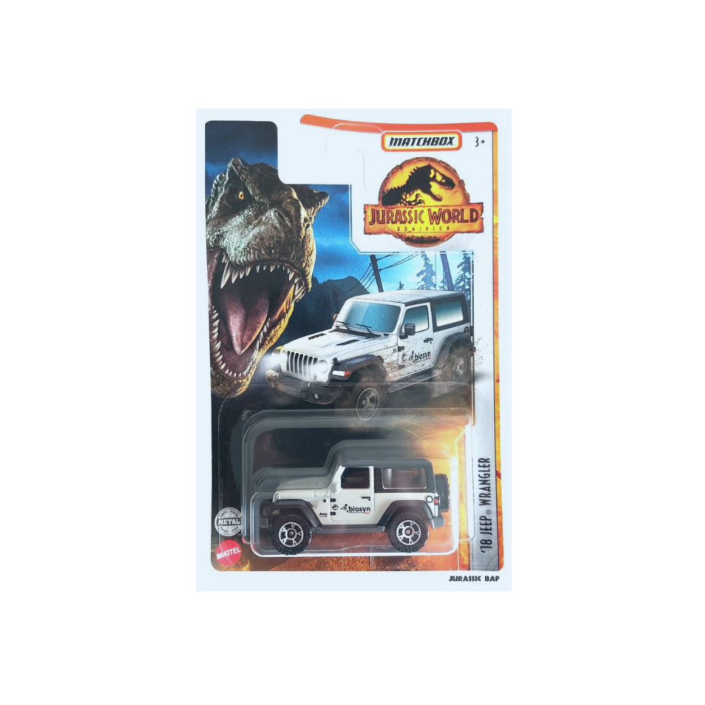 Mattel Matchbox - Αυτοκινητάκι Jurassic World, '18 Jeep Wrangler HBH14 (FMW90)