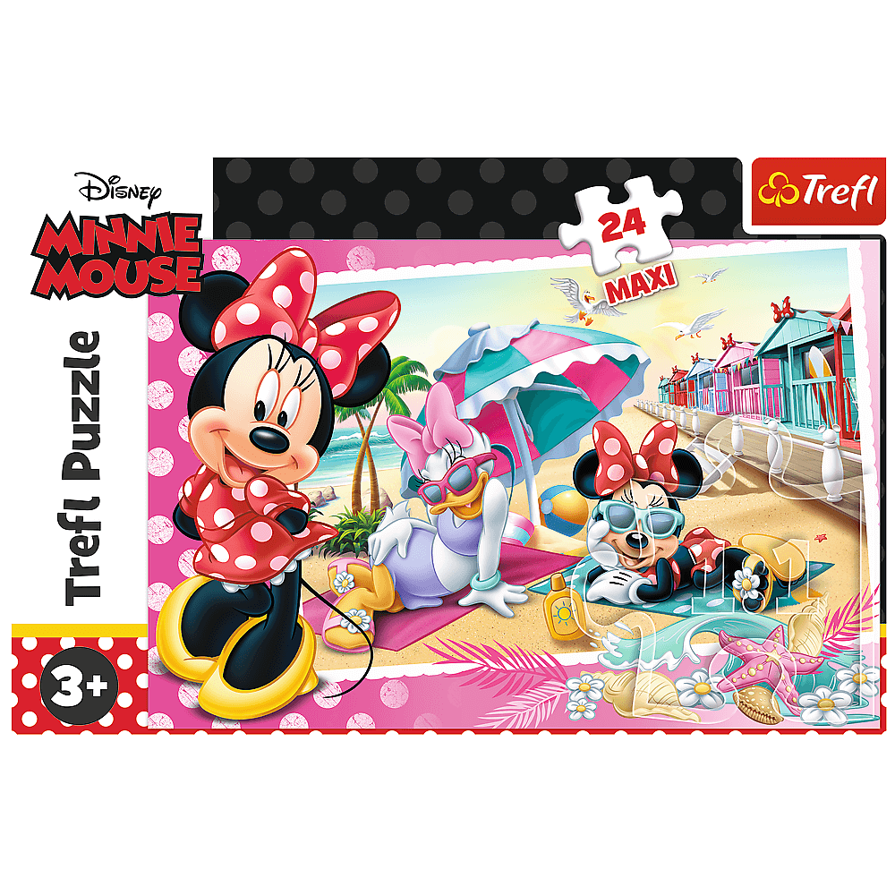 Trefl - Puzzle Minnie Mouse, Minnie's Holiday 24 Pcs 14292