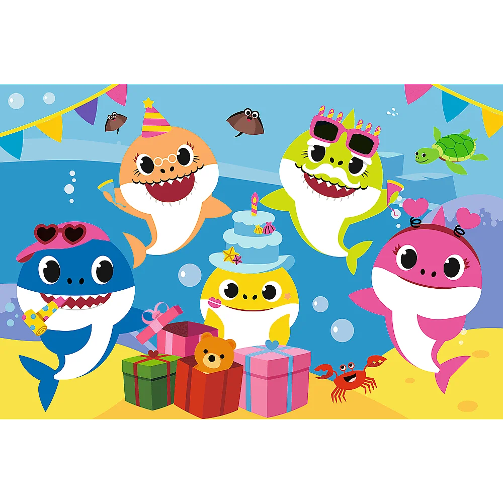 Trefl - Puzzle, Happy Baby Shark 24 Pcs 14337