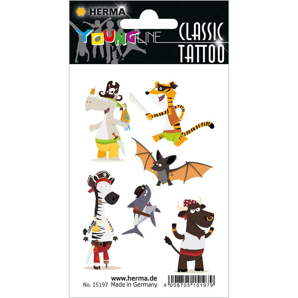 Herma - Classic Tattoo, Pirates Animals 15197