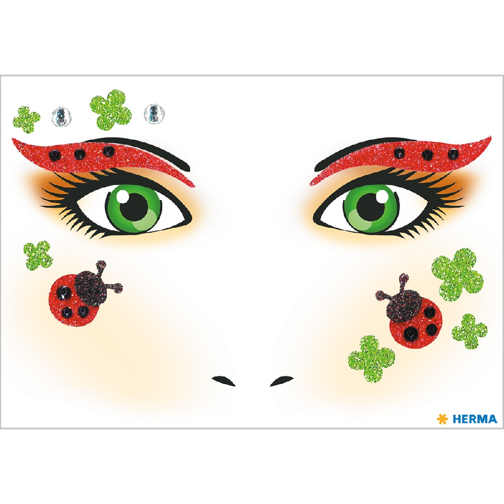 Herma - Αυτοκόλλητα Face Art, Ladybug 15314