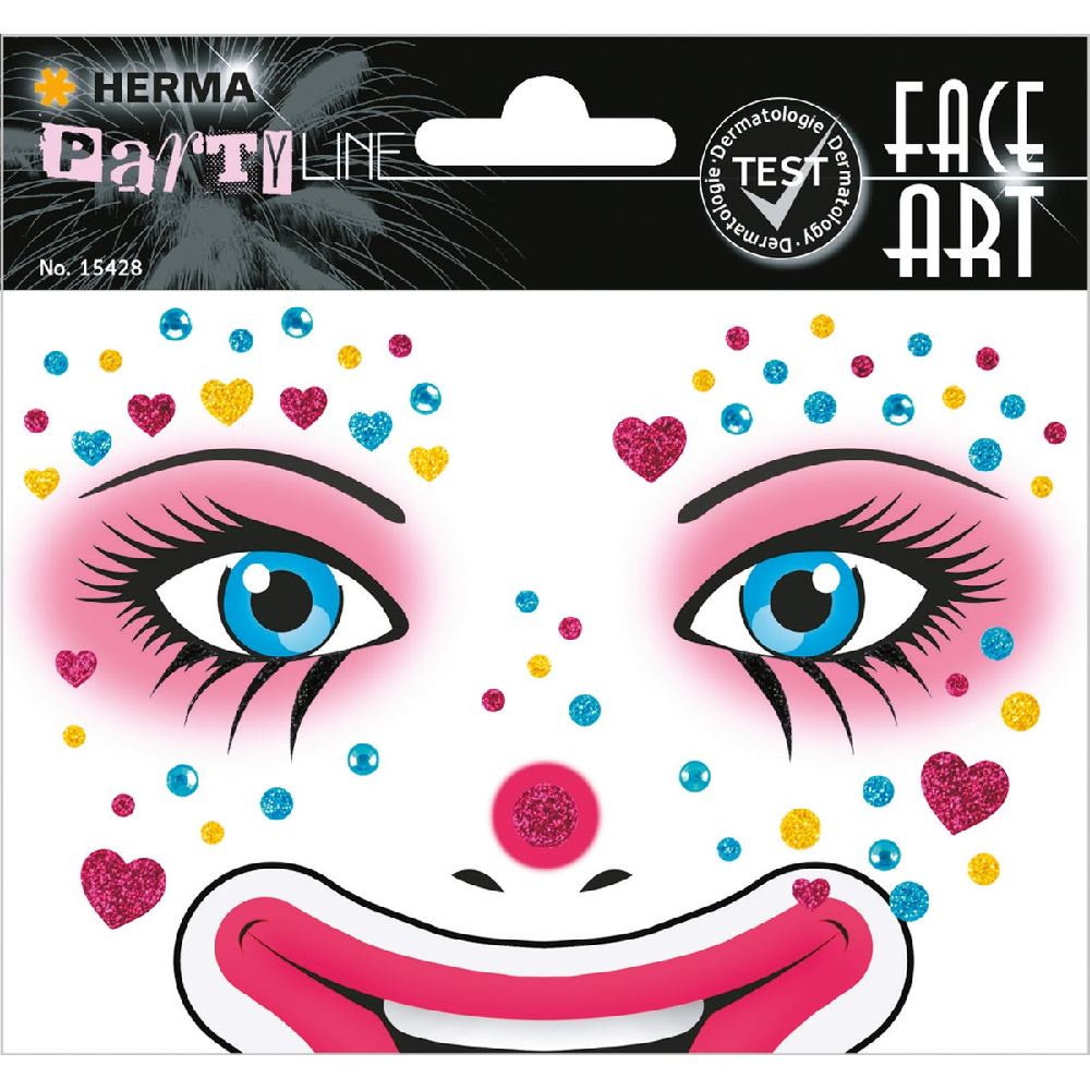 Herma - Αυτοκόλλητα Face Art, Clown Annie 15428