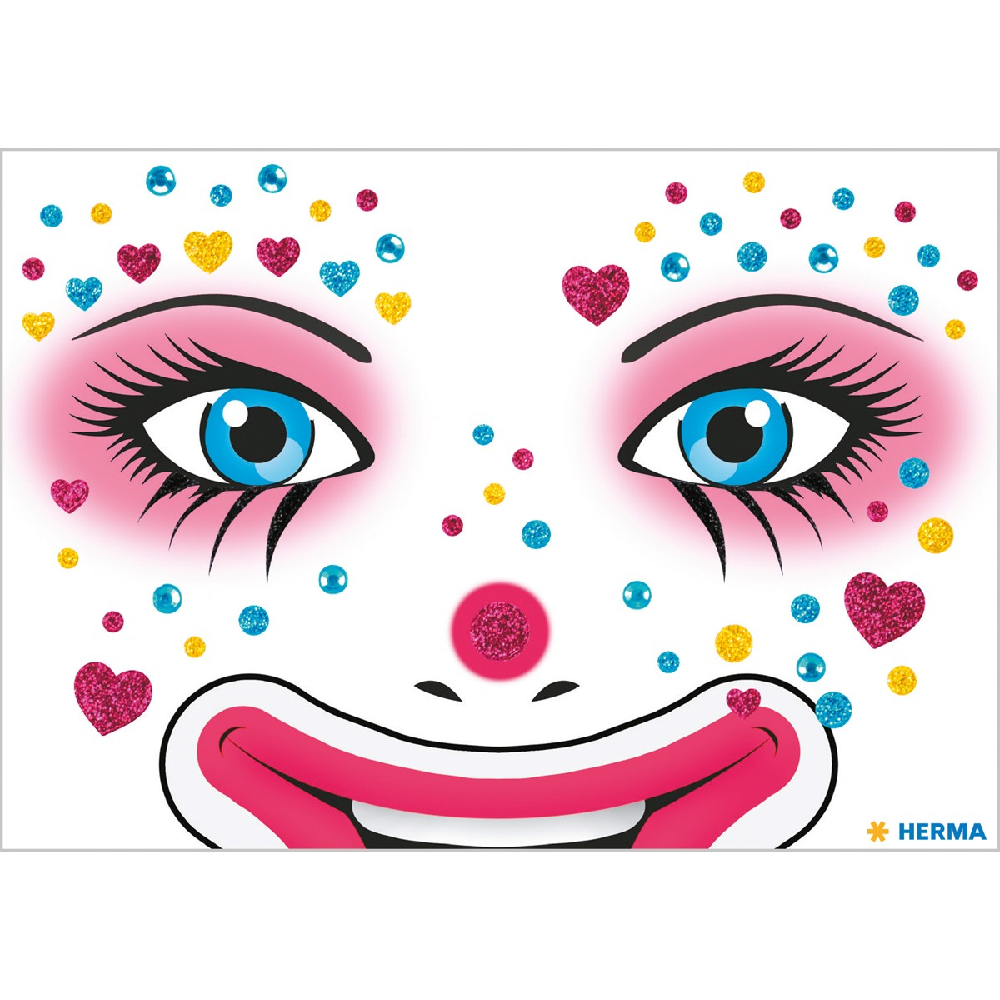 Herma - Αυτοκόλλητα Face Art, Clown Annie 15428