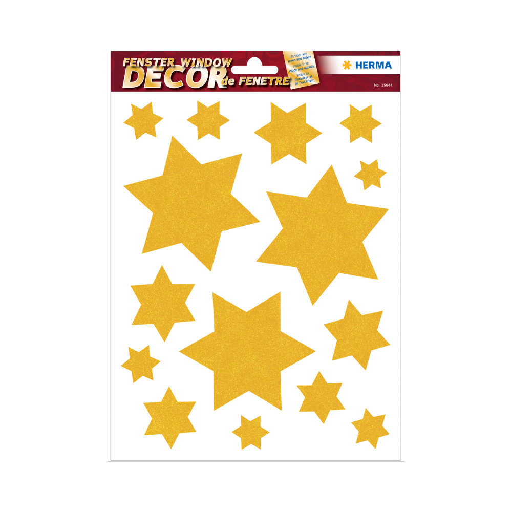 Herma - Αυτοκόλλητα Παραθύρου, Gold Stars 15644 Herma - Αυτοκόλλητα Παραθύρου, Gold Stars 15644