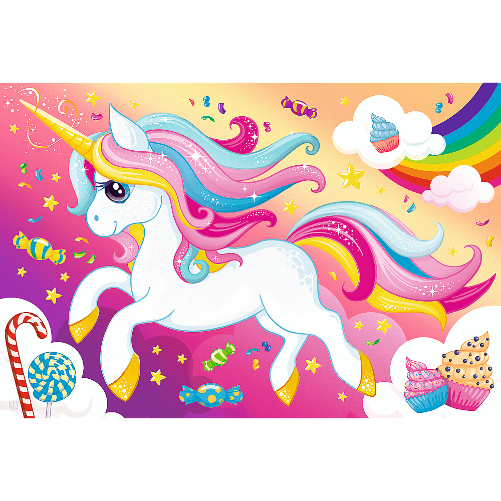 Trefl - Puzzle Beautiful Unicorn 100 Pcs 16386