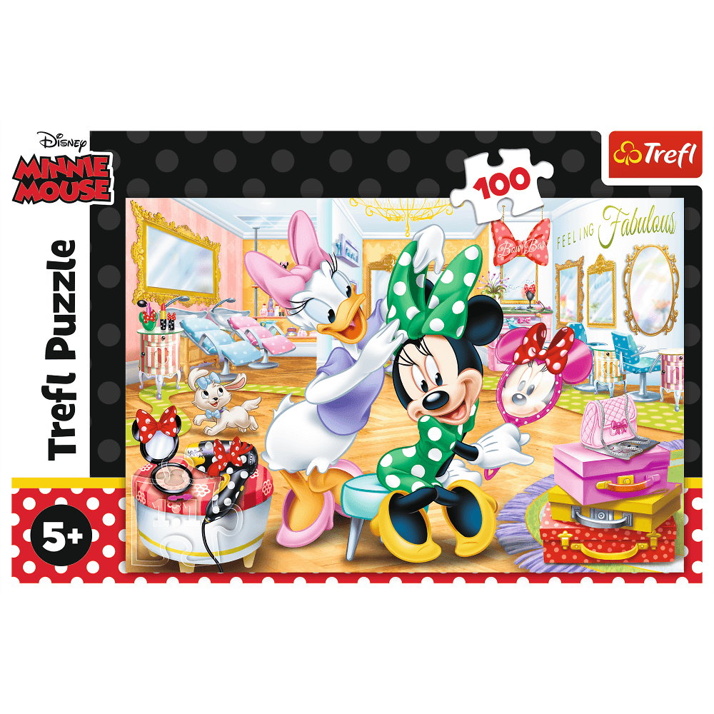 Trefl - Puzzle Minnie In Beauty Parlous 100 Pcs 16387