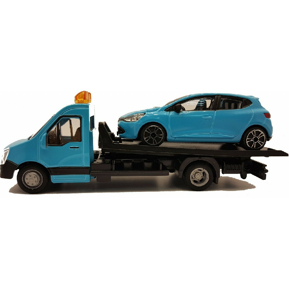 Bburago - 1/43 Flatbed Transport, Renault Clio On Flatbed 18-31401 (18-31400)