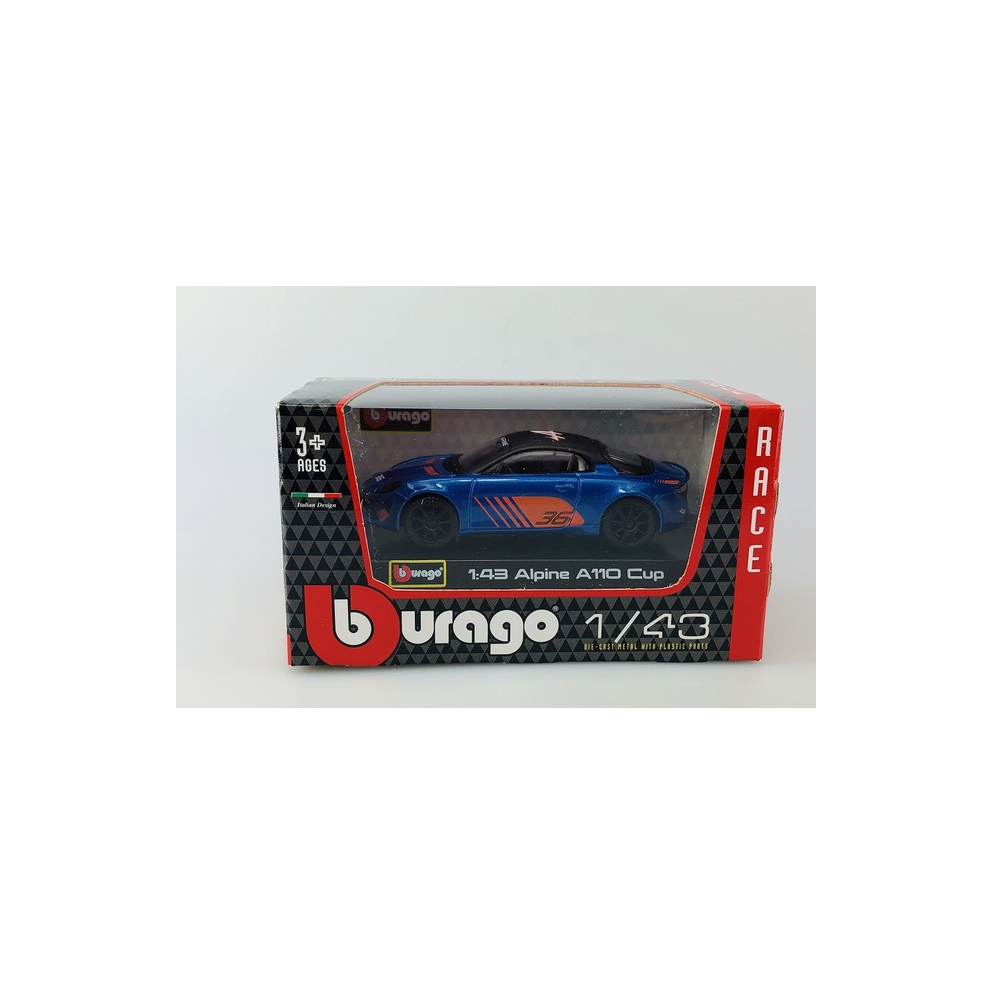 Bburago - 1/43 Race, Alpine A110 Cup 18-38008 (18-38000)