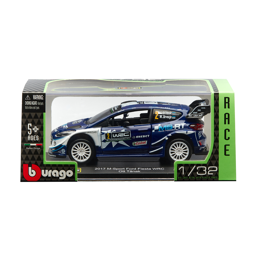 Bburago - 1/32 Race, 2017 M-Sport Ford Fiesta WRC Ott Tanak 18-41052 (18-40000)