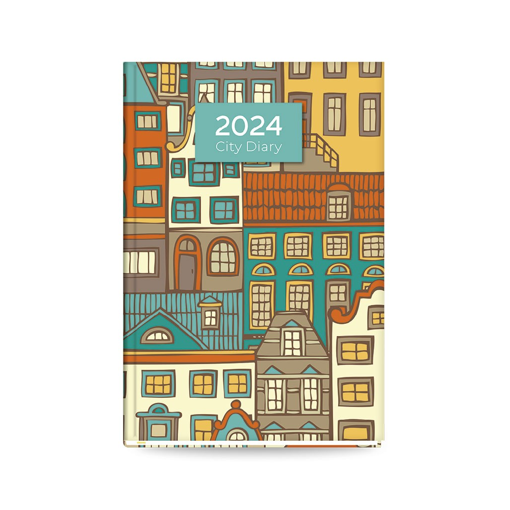 The Writing Fields - Ημερήσιο Ημερολόγιο City Views 2024, Colorful City 14×21 20.11153