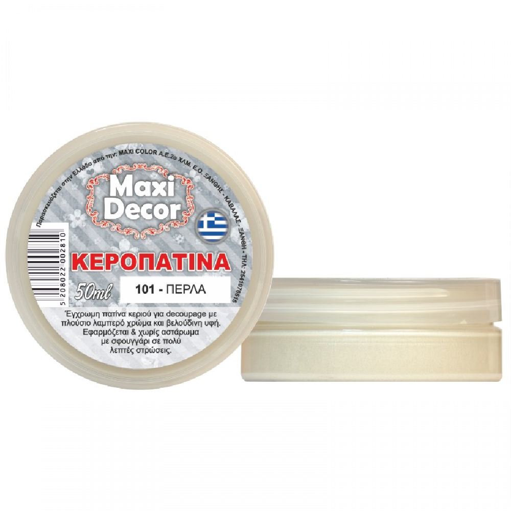 Maxi Decor - Κεροπατίνα Λευκό/Περλέ (101) 50ml 200343