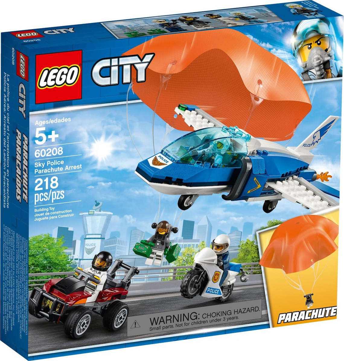 Lego City - Sky Police Parachute Arrest 60208