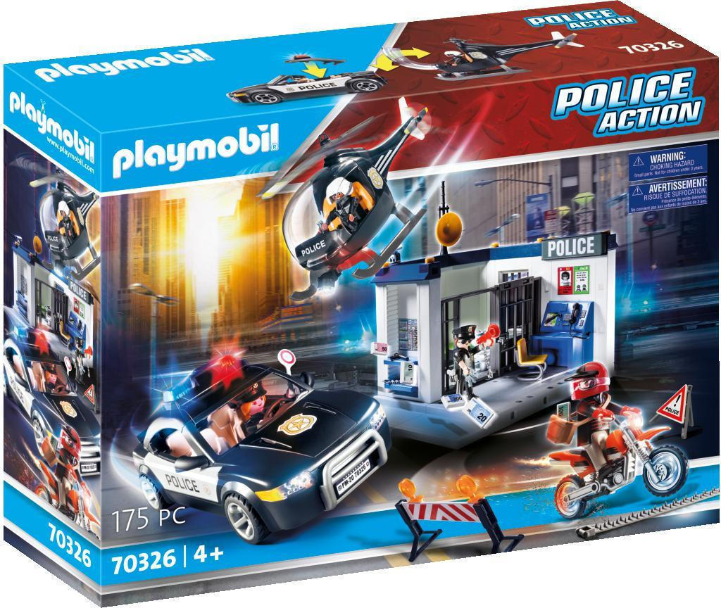 Playmobil City Action - Αστυνομικός Σταθμός Με Ελικόπτερο Και Περιπολικό 70326