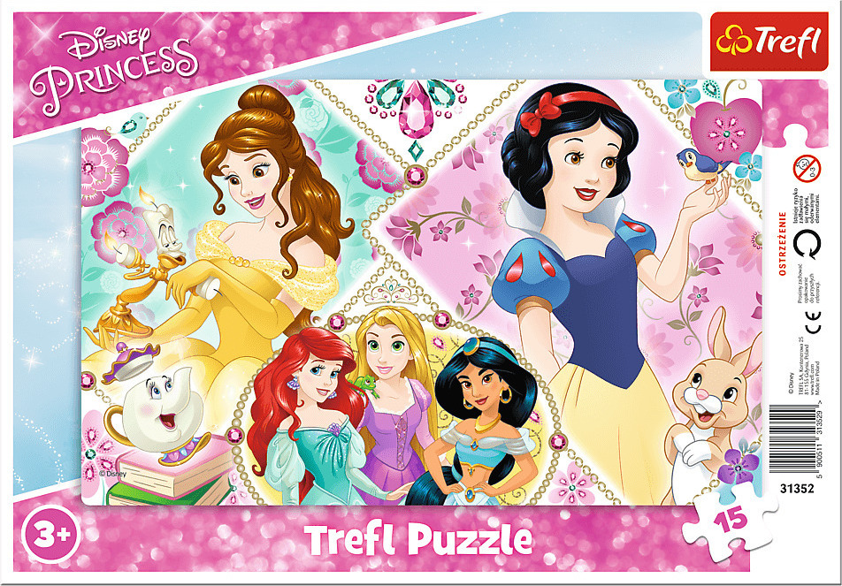 Trefl - Frame Puzzle Disney Princess 15 Pcs 31352