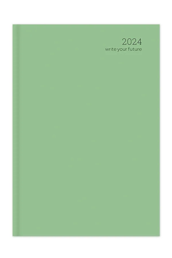 Adbook - Ημερήσιο Ημερολόγιο Simple Velvet Edition 2024, Light Green 14x21 HM-1014