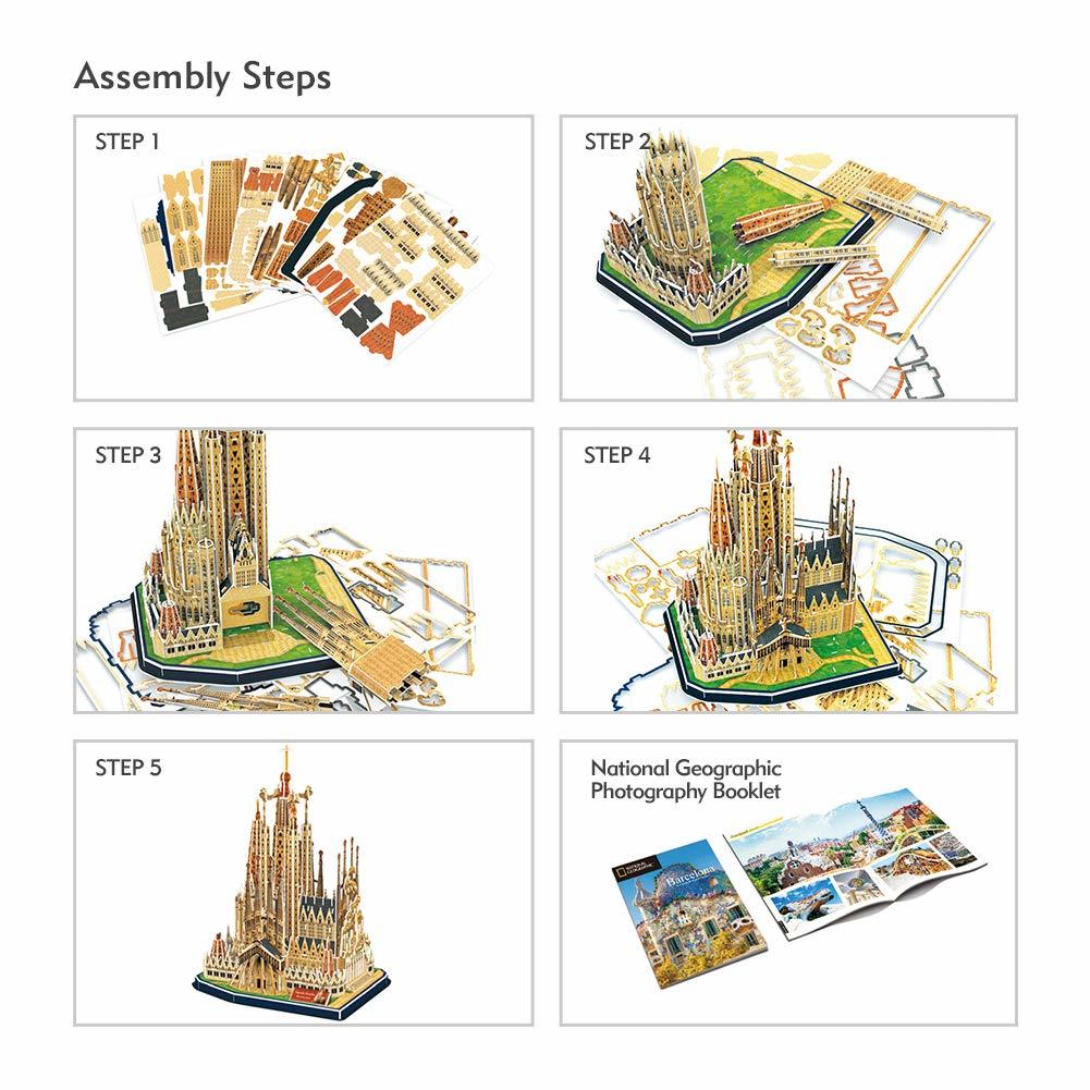 Cubic Fun - 3D Puzzle National Geographic, Sagrada Familia 184 Pcs DS0984h