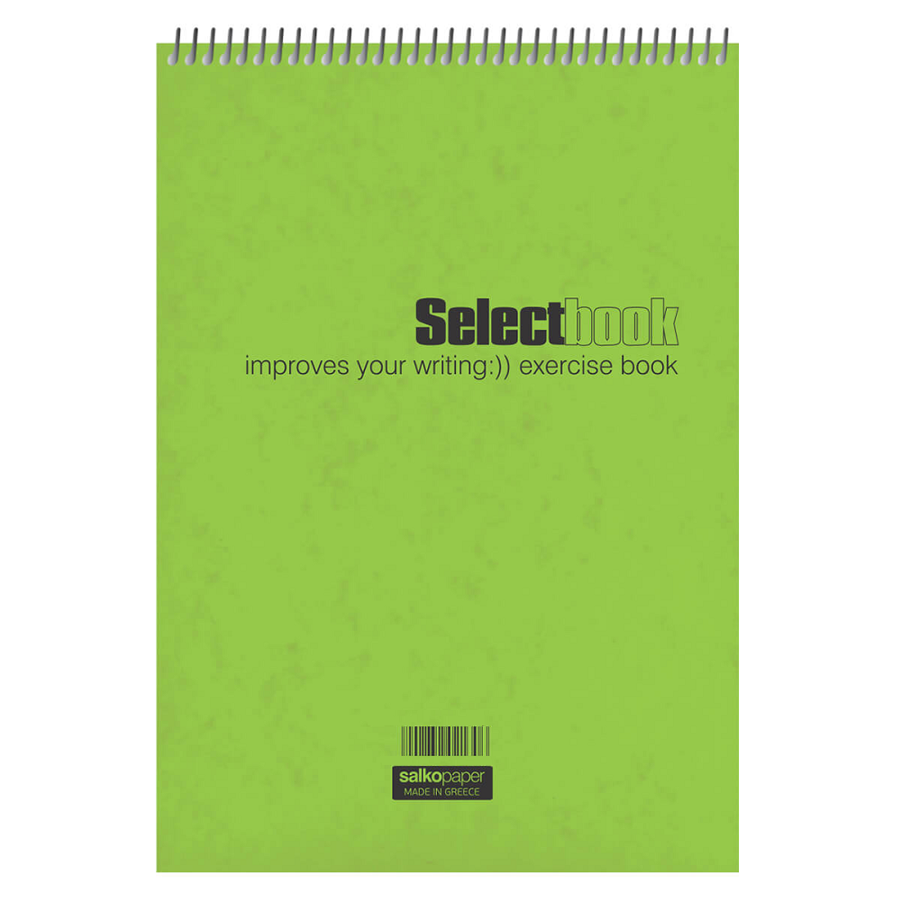 Salko Paper - Μπλοκ Σημειώσεων Σπιράλ 60 Φύλλων 2 Θεμ, Select Book A4, Λαχανί 2345