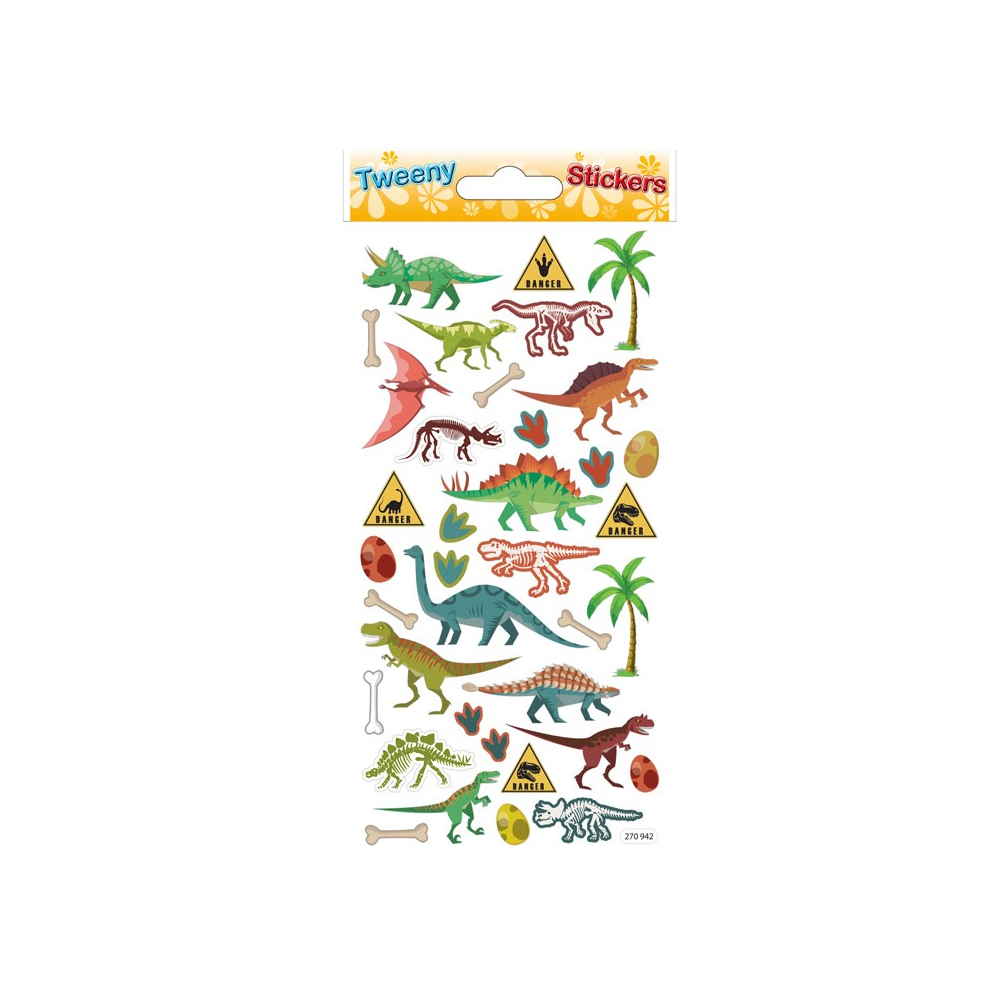 Global Gift - Tweeny Αυτοκολλητάκια Ανάγλυφα, Dinosaurs 270942