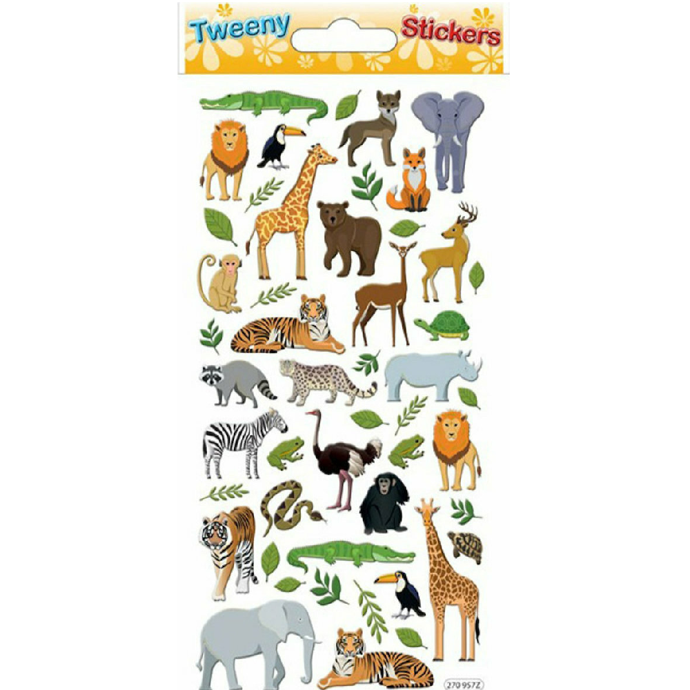 Global Gift - Tweeny Αυτοκολλητάκια Ανάγλυφα, Wild Animals 270957