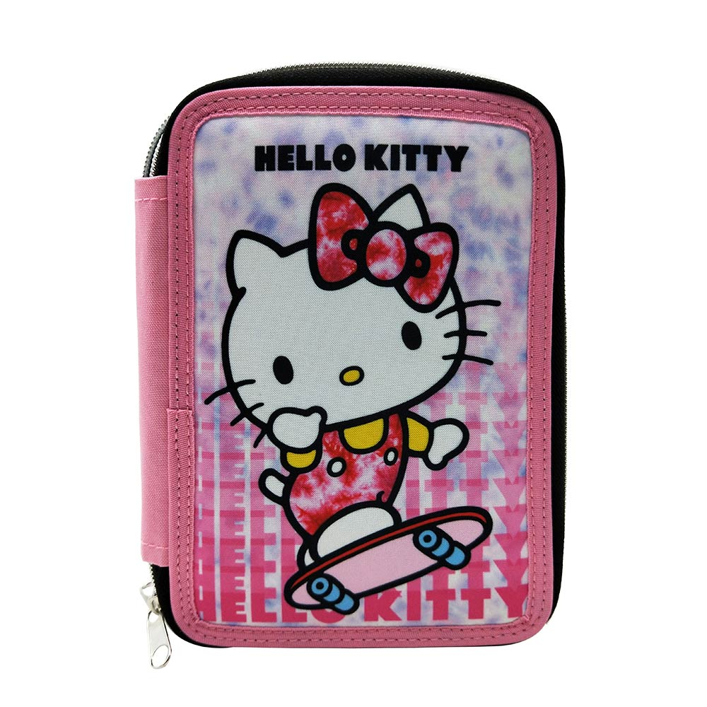 Gim – Κασετίνα Διπλή Γεμάτη, Hello Kitty, Tie Dye 335-71100