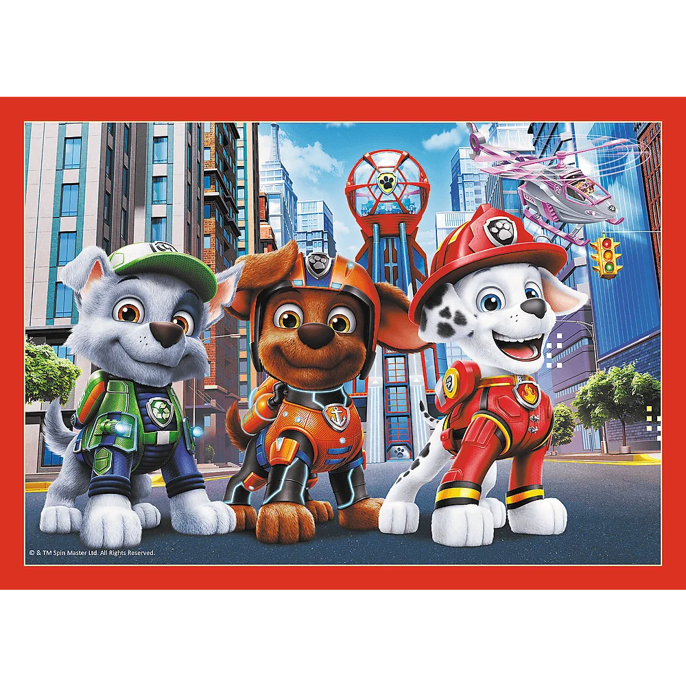 Trefl - Puzzle 4 in 1, Paw Patrol In The City 35/48/54/70 Pcs 34374