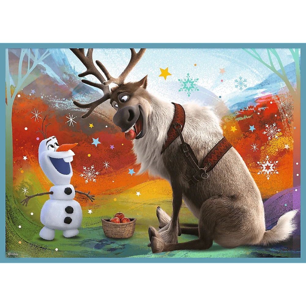 Trefl - Puzzle 4 in 1, The Amazing World Of Frozen 12/15/20/24 Pcs 34381