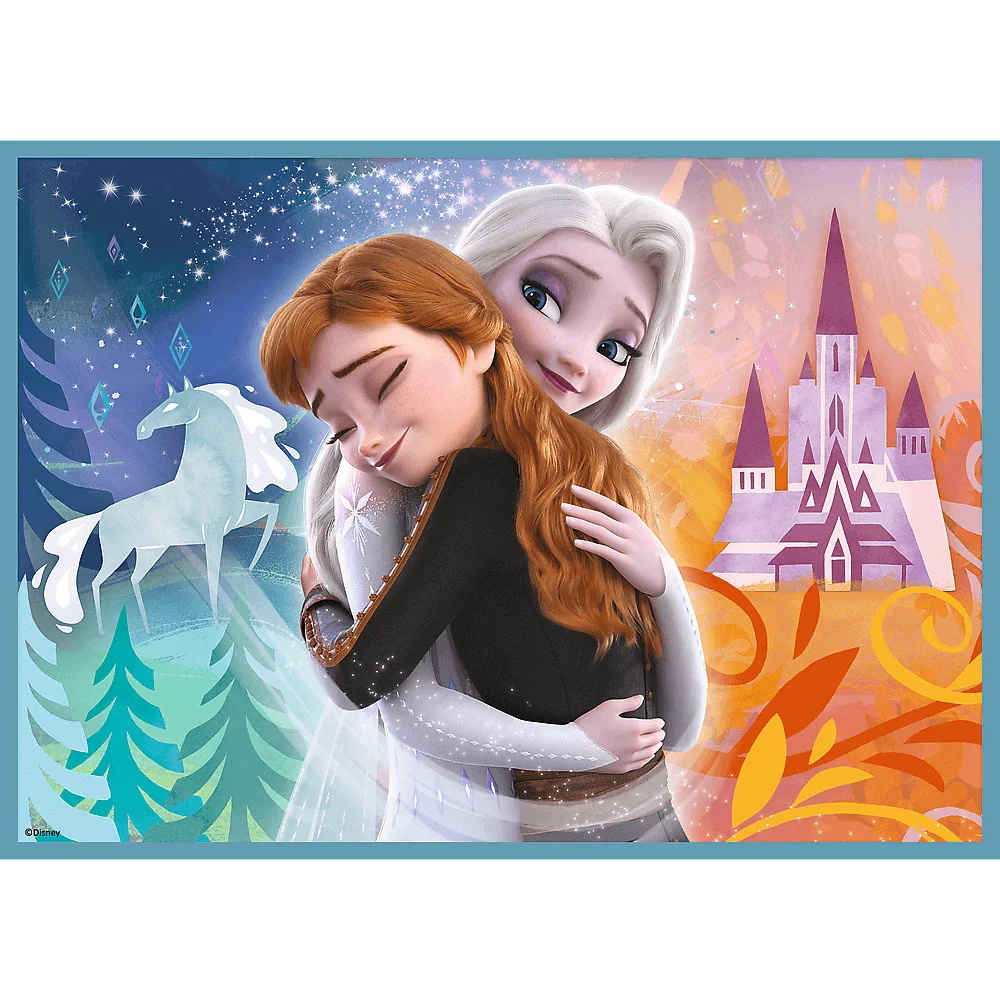 Trefl - Puzzle 4 in 1, The Amazing World Of Frozen 12/15/20/24 Pcs 34381