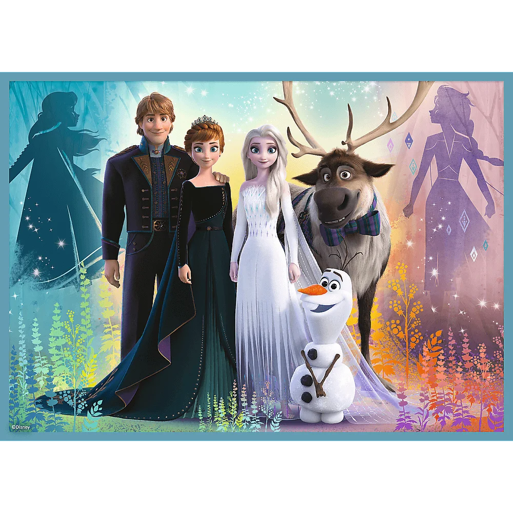 Trefl - Puzzle 4 in 1, The Amazing World Of Frozen 12/15/20/24 Pcs 34381