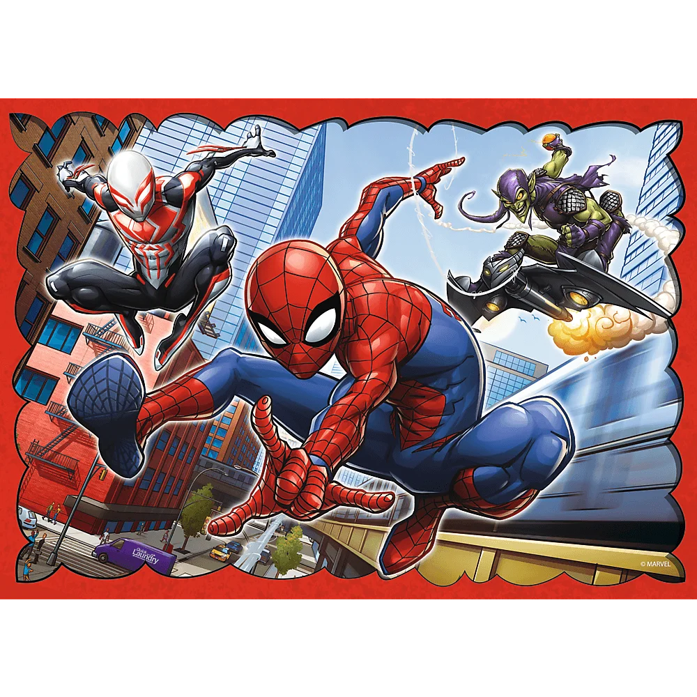 Trefl - Puzzle 4 in 1, The Heroic Spider-Man 35/48/54/70 Pcs 34384