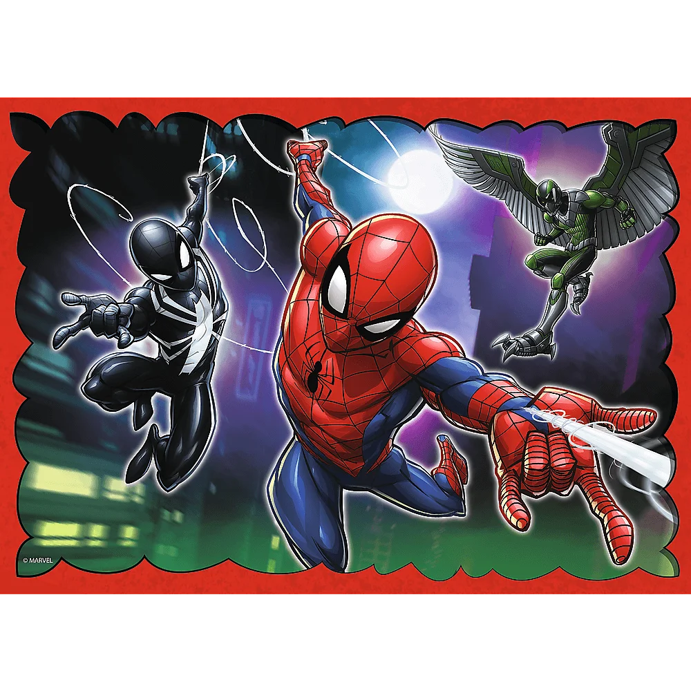 Trefl - Puzzle 4 in 1, The Heroic Spider-Man 35/48/54/70 Pcs 34384