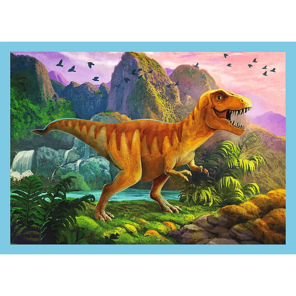 Trefl - Puzzle 4 in 1, Unique Dinosaurs 12/15/20/24 Pcs 34609