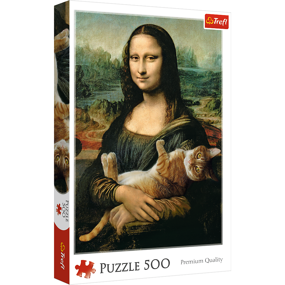Trefl - Puzzle Mona Lisa And Purring Kitty 500 Pcs 37294
