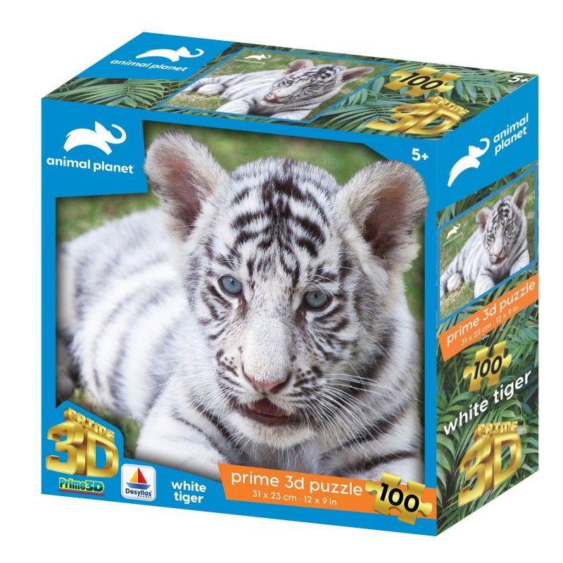 Prime 3D - 3D Puzzle White Tiger 100 Pcs 13820