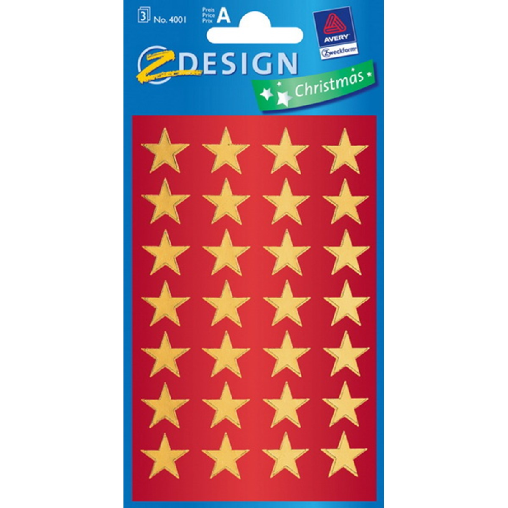 ZDesign - Αυτοκολλητάκια, Glossy Foil, Gold Stars 4001