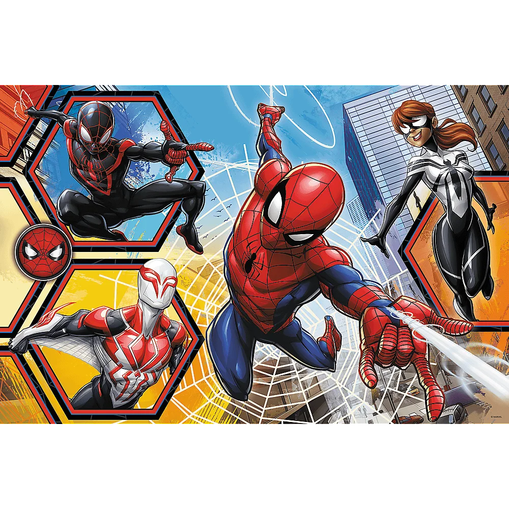 Trefl - Puzzle Super Maxi Double-Sided, Spiderman Goes Into Action 24 Pcs 41006