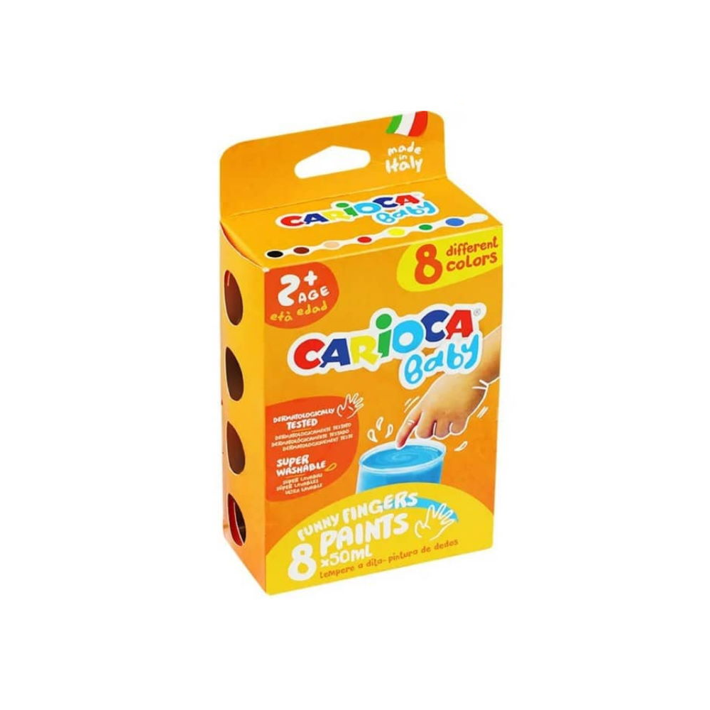 Carioca Baby - Δακτυλομπογιά 50ml 8 Τμχ 43174