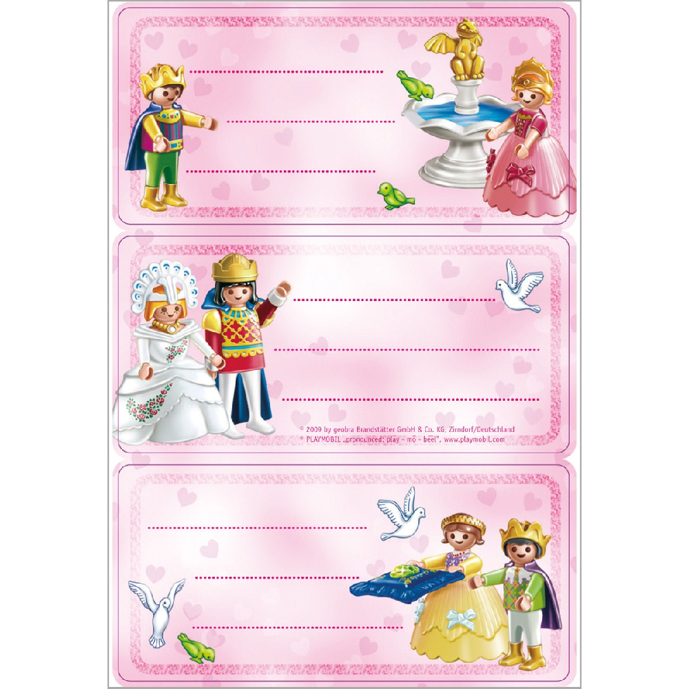 Herma - Ετικέτες Αυτοκόλλητες Τετραδίων, Playmobil Princess 6 Τμχ 4899