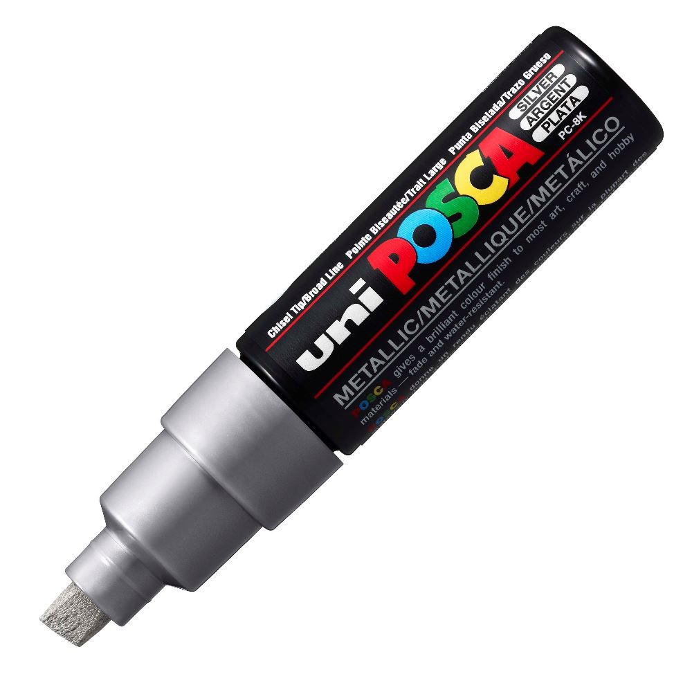 Uniball - Μαρκαδοράκι Posca PC-8K 8.0 mm Silver 26 11361