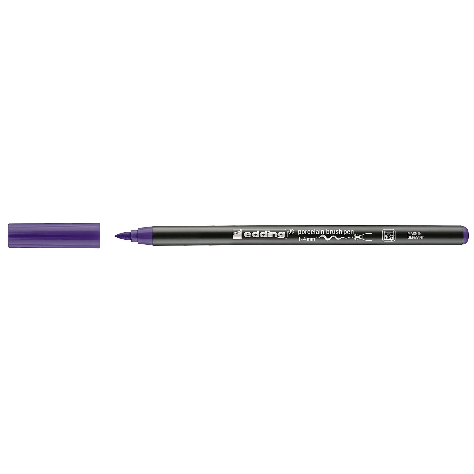 Edding - Μαρκαδοράκι Πορσελάνης Brushpen 4200 1-4mm Violet 4200-8
