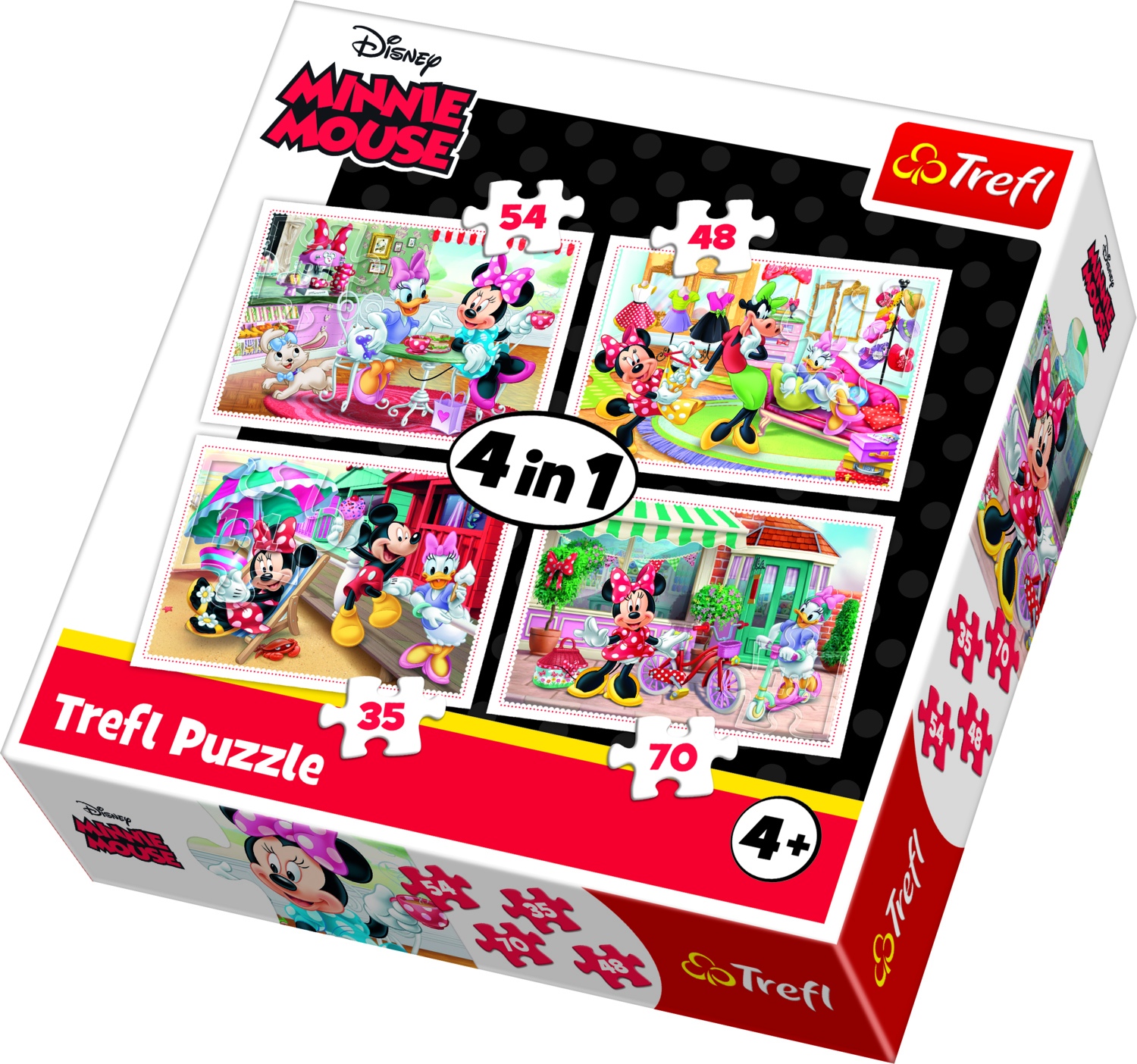 Trefl Puzzle 4 in 1 35/48/54/70 Pcs Minnie & Friends 34315